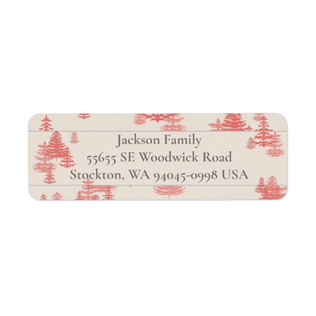 Evergreen Woods Return Address Label (Front)