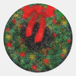 Evergreen Wreath Abstract ~ Holiday Stickers
