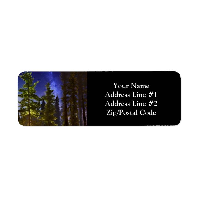 Evergreens In The Moonlight  Return Address Label (Front)