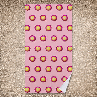 Everlasting Flower Seamless Pattern on Beach Towel