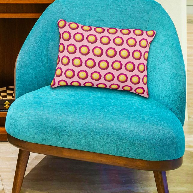 Everlasting Flower Seamless Pattern on Decorative Cushion (Everlasting flower seamless pattern on accent pillow)