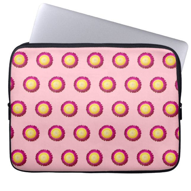 Everlasting Flower Seamless Pattern on Laptop Sleeve (Front)