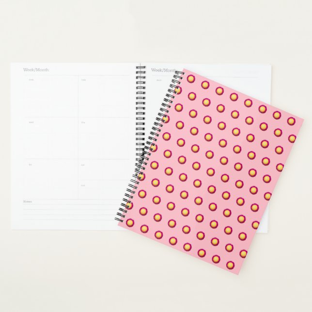 Everlasting Flower Seamless Pattern on Planner (Display)