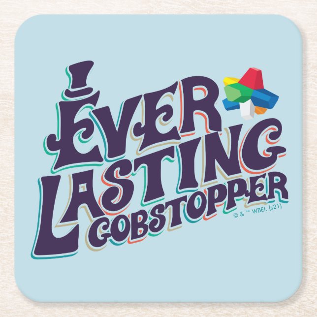 Everlasting Gobstopper Graphic Square Paper Coaster (Front)