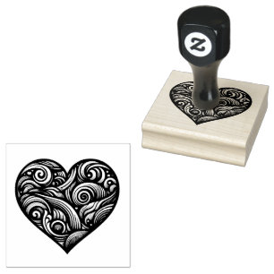 Everlasting HEart 2.5" x 2.5" Rubber Stamp 