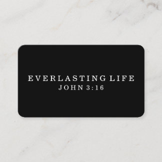 EVERLASTING LIFE | Business Card Size | Black