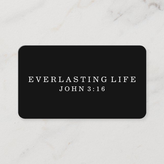 EVERLASTING LIFE | Business Card Size | Black (Front)
