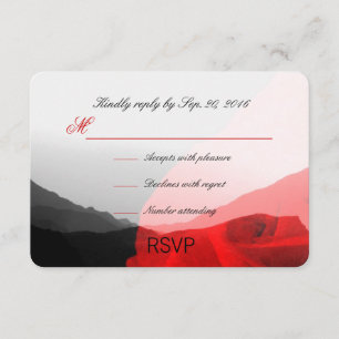 Everlasting Love/Mountain Range Red Rose RSVP Card