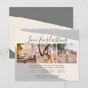 Everlasting Love PHOTO COLLAGE Wedding Event Invit