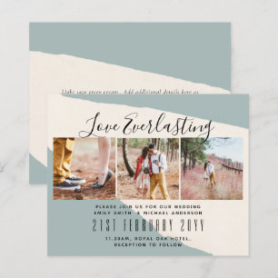 Everlasting Love PHOTO COLLAGE Wedding Event Invit