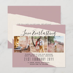 Everlasting Love PHOTO COLLAGE Wedding Event Invit