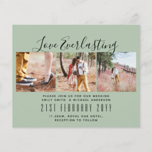 Everlasting Love PHOTO COLLAGE Wedding Event Invit Flyer