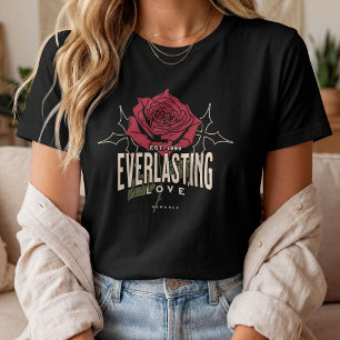 Everlasting Love Rose   Vintage Romantic Floral T-Shirt