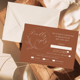 Everlasting Love Terracotta RSVP Card