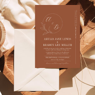 Everlasting Love Terracotta Wedding Invite