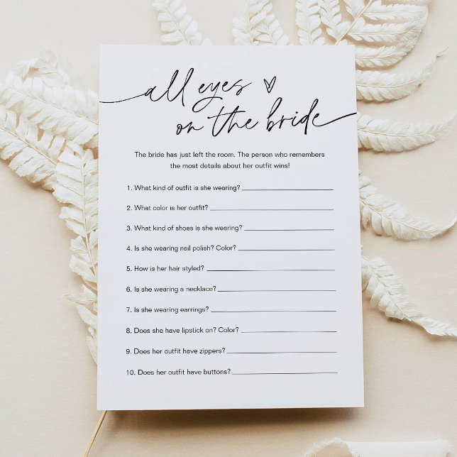 EVERLEIGH All Eyes On The Bride Bridal Shower Game Invitation (Creator Uploaded)