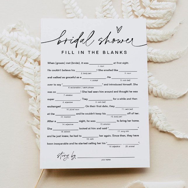 EVERLEIGH Bridal Shower Libs, Fill in the Blanks Invitation (Creator Uploaded)