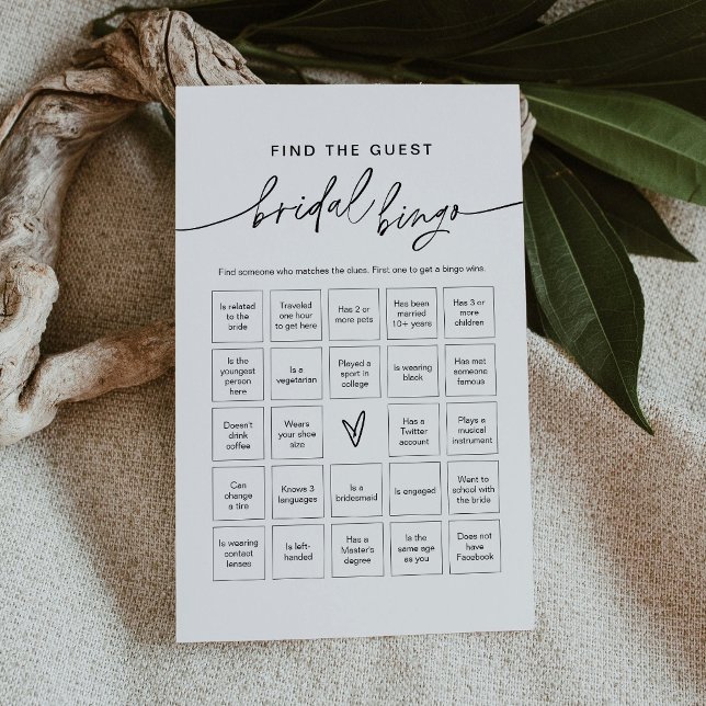 EVERLEIGH Find the Guest Bridal Shower Bingo Game (Creator Uploaded)