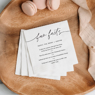 EVERLEIGH Fun Facts About Bride & Groom (set 50) Napkin
