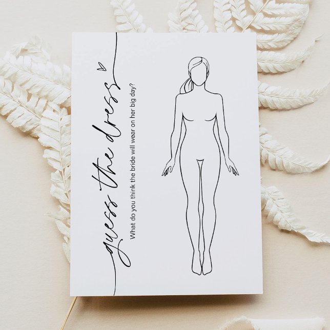 EVERLEIGH Guess The Dress Bridal Shower Game. Card (Creator Uploaded)