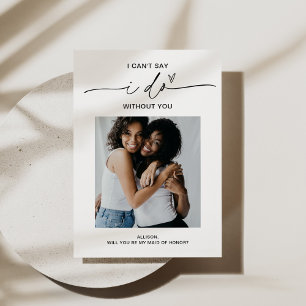 EVERLEIGH Minimalist Photo Maid of Honour Proposal Invitation