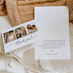 EVERLEIGH Minimalist Photo Wedding Thank You Card