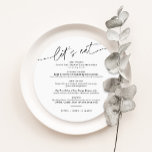 EVERLEIGH Minimalist Round Wedding Dinner Menu Invitation<br><div class="desc">Everleigh Collection - a stunning and minimalist collection that features a modern calligraphy font that is both chic and stylish. This collection offers a timeless and elegant design that is perfect for any event, from weddings to baby showers and everything in between. Embrace the elegance and sophistication of the Everleigh...</div>