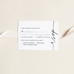 EVERLEIGH Minimalist RSVP Wedding Response Card<br><div class="desc">Everleigh Collection - a stunning and minimalist collection that features a modern calligraphy font that is both chic and stylish. This collection offers a timeless and elegant design that is perfect for any event, from weddings to baby showers and everything in between. Embrace the elegance and sophistication of the Everleigh...</div>
