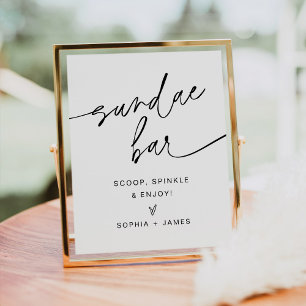 EVERLEIGH Minimalist Sundae Wedding Sign