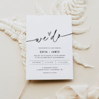 EVERLEIGH Minimalist We Do Wedding Invitation