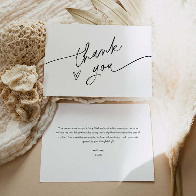 EVERLEIGH Modern Minimalist Thank You Card (Creator Uploaded)