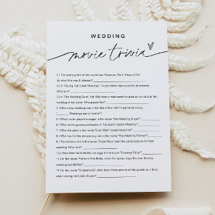 EVERLEIGH Movie Trivia Bridal Shower Game Invitation