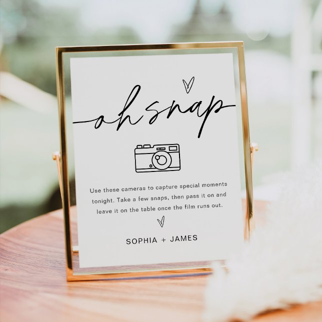 EVERLEIGH Oh Snap Disposable Camera Wedding Sign (Creator Uploaded)