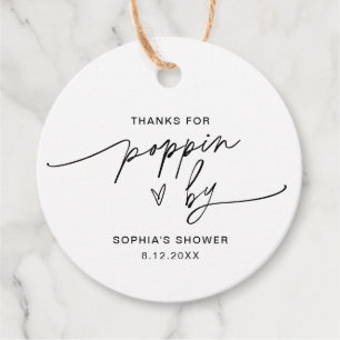 EVERLEIGH Popcorn Favour Thanks for Poppin By Favour Tags