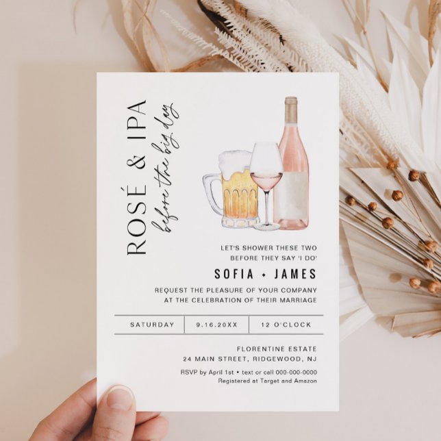 EVERLEIGH Rose and IPA Bridal Shower Invitation (Creator Uploaded)
