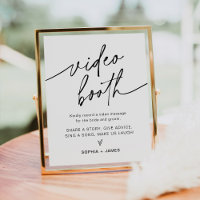 EVERLEIGH Video Booth Wedding Sign