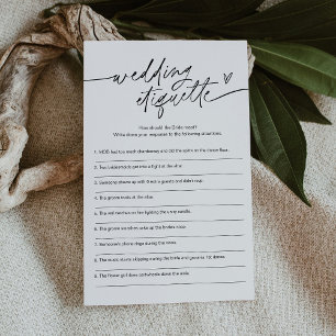 EVERLEIGH Wedding Etiquette 911 Bridal Shower Game