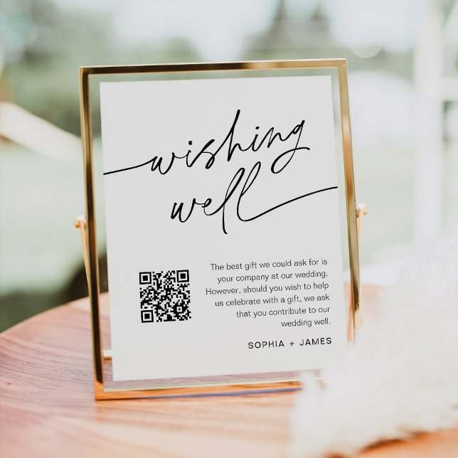 EVERLEIGH Wedding Wishing Well QR Code Sign (Creator Uploaded)