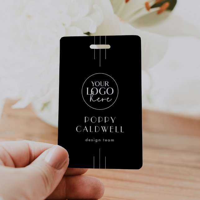 EVERLY Dark Black Logo QR Code Employee ID Card Badge (EVERLY Dark Black Logo QR Code Employee ID Card Badge)