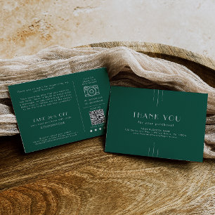 EVERLY Emerald Small Business Thank You Order Enclosure Card