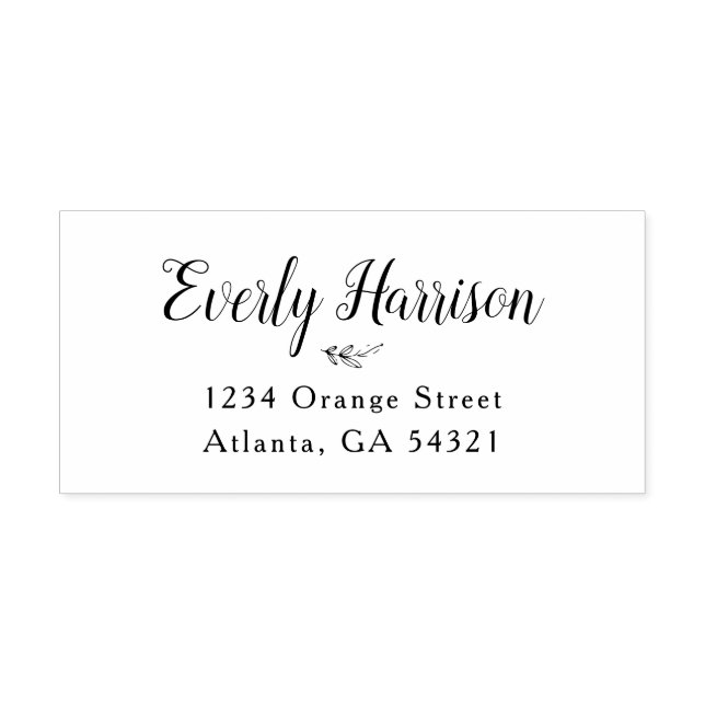 Everly Script Self-inking Stamp (Design)