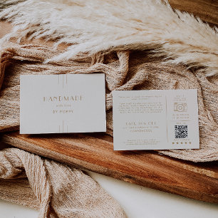 EVERLY Vintage Cream Gold Handmade Thank You Order Enclosure Card