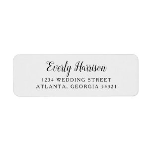 Everly Wedding Return Address Label