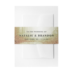 Evermore   Enchanted Fairy Forest   Amber Wedding Invitation Belly Band