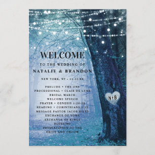 Evermore Enchanted Fairy Forest Blue Ceremony Program