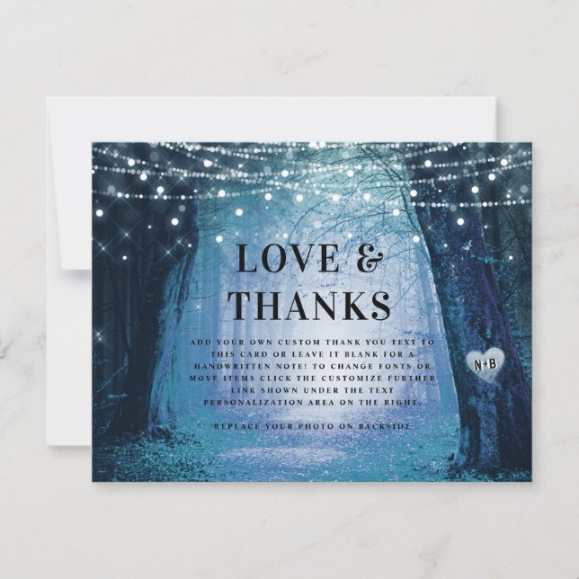 Evermore | Enchanted Fairy Forest Love and Thanks Thank You Card (Front)