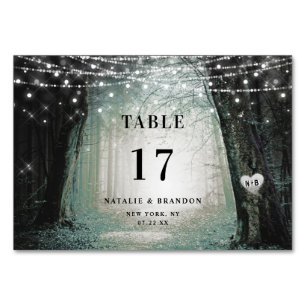 Evermore Enchanted Fairy Forest Moss Wedding Table Number
