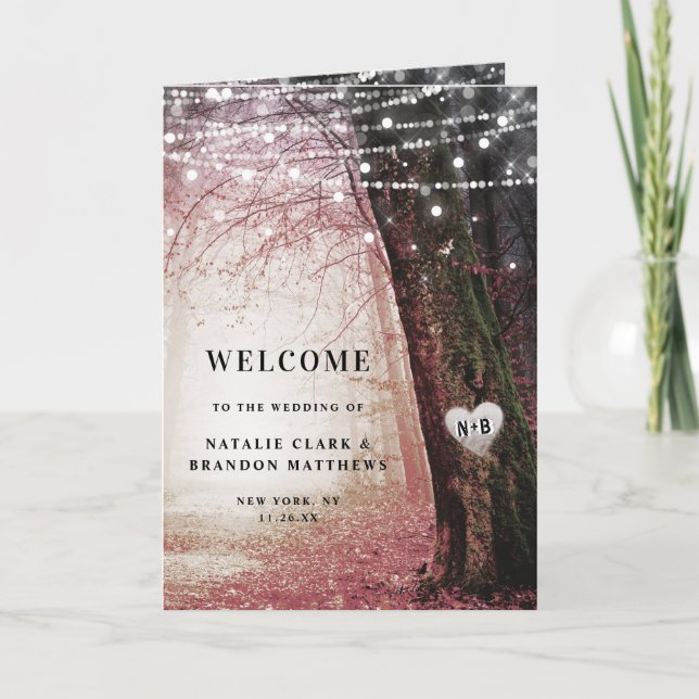 Evermore | Enchanted Fairy Forest Wedding Ceremony Program (Front)