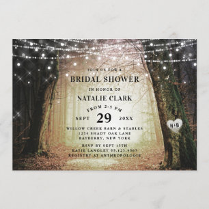 Evermore Enchanted Forest Amber Bridal Shower Invitation