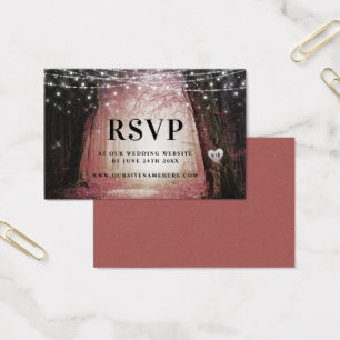 Evermore   Enchanted Forest Pink RSVP Insert Cards